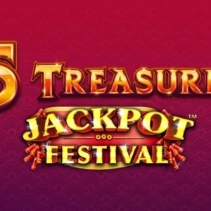 5 Treasures Jackpot Festival slot game artwork